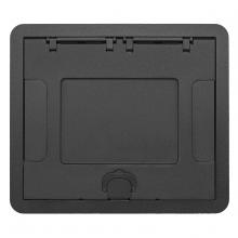 Hubbell Wiring Device-Kellems 610GCCVRBKC - 6/10G CARPET CVR, INSERT, BLACK POWDER