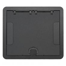 Hubbell Wiring Device-Kellems 610GCCVRBK - 6/10G CARPET CVR, FLUSH, BLACK POWDER