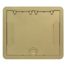 Hubbell Wiring Device-Kellems 610GCCVRBRS - 6/10G CARPET CVR, FLUSH, BRASS POWDER