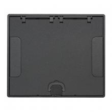 Hubbell Wiring Device-Kellems 610GTCVRBK - 6/10G TILE CVR, FLUSH, BLACK POWDER