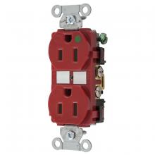 Hubbell Wiring Device-Kellems 8200RED - HUBBELL-PRO HG DPLX 15A/125V  RD
