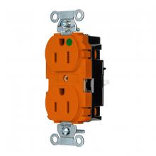 Hubbell Wiring Device-Kellems 8200STO - PRO RCPT, HG, SPRG TRM, 15A 125V, OR