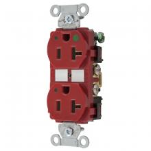 Hubbell Wiring Device-Kellems 8300REDL - HUBBELL-PRO HG DPLX 20A/125V LED RD
