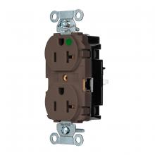 Hubbell Wiring Device-Kellems 8300ST - PRO RCPT, HG, SPRG TRM, 20A 125V, BR