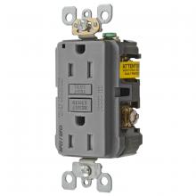 Hubbell Wiring Device-Kellems AFGF15TRGY - 15A COMB AF/GF REC GRAY