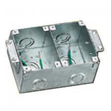 Hubbell Wiring Device-Kellems B2482 - 2-G RECT STEEL WOOD FB, SEMI ADJ