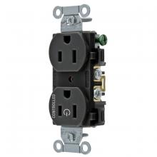 Hubbell Wiring Device-Kellems BR15C1BLK - 1/2 CONTROLLED 15A 125V, B/S, DUP, BK