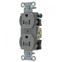 Hubbell Wiring Device-Kellems BR15C2GRY - 2/2 CONTROLLED 15A 125V, B/S, DUP, GY