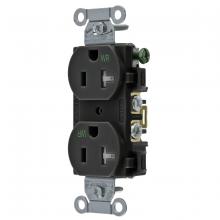 Hubbell Wiring Device-Kellems BR20BLKWRTR - WTR/TAMP, COM GRD, 20A 125V, 5-20R, BK