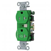 Hubbell Wiring Device-Kellems BR20C1GNTR - 1/2 CONTROLLED 20A 125V, B/S, TR DUP, GN