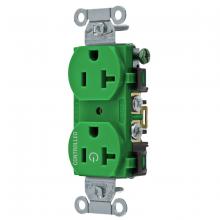 Hubbell Wiring Device-Kellems BR20C1GN - 1/2 CONTROLLED 20A 125V, B/S, DUP, GN