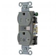 Hubbell Wiring Device-Kellems BR20C1GRYTR - 1/2 CONTROLLED 20A 125V, B/S, TR DUP, GY