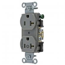 Hubbell Wiring Device-Kellems BR20C1GRY - 1/2 CONTROLLED 20A 125V, B/S, DUP, GY