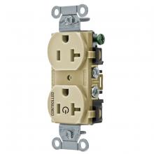 Hubbell Wiring Device-Kellems BR20C1I - 1/2 CONTROLLED 20A 125V, B/S, DUP, IV