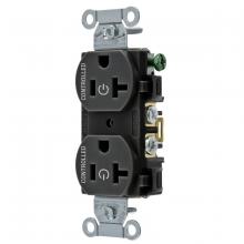 Hubbell Wiring Device-Kellems BR20C2BLK - 2/2 CONTROLLED 20A 125V, B/S, DUP, BK
