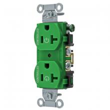 Hubbell Wiring Device-Kellems BR20C2GN - 2/2 CONTROLLED 20A 125V, B/S, DUP, GN