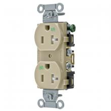 Hubbell Wiring Device-Kellems BR20IWRTR - WTR/TAMP, COM GRD, 20A 125V, 5-20R, IV