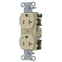 Hubbell Wiring Device-Kellems BR20IWR - WTR RES, COM GRD, 20A 125V, 5-20R, IV