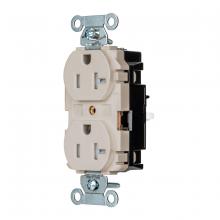 Hubbell Wiring Device-Kellems BR20STLATR - DPLX RCPT COM, TR, SPRG TRM 20A 125V, LA