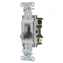 Hubbell Wiring Device-Kellems CSB315GY - SWITCH, COMM, 3W, 15A 120/277V, B+S, GY