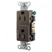 Hubbell Wiring Device-Kellems DR15C1 - 1/2 CONTROLLED 15A 125V, B/S, DECO, BR