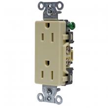 Hubbell Wiring Device-Kellems DR15I - DECO RCPT, COMM GRD, 15A 125V, 5-15R, IV