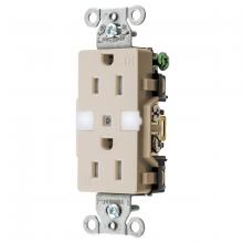 Hubbell Wiring Device-Kellems DR15NLLA - TAMP RES, DECO FACE, NL, 5-15R, LA