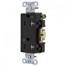 Hubbell Wiring Device-Kellems DR20BLKWRTR - WTR/TAMP RES, DECO FACE, 20A 125V, BK