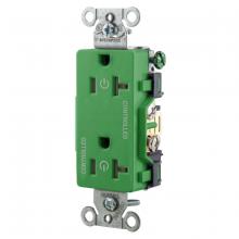 Hubbell Wiring Device-Kellems DR20C2GN - 2/2 CONTROLLED 20A 125V, B/S, DECO, GN