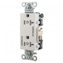 Hubbell Wiring Device-Kellems DR20C2WHITR - 2/2 CONTROLLED 20A 125V, B/S, TR DECO,WH