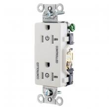 Hubbell Wiring Device-Kellems DR20C2WHI - 2/2 CONTROLLED 20A 125V, B/S, DECO, WH