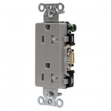 Hubbell Wiring Device-Kellems DR20GRYTR - TAMP RES, DECO FACE, 20A 125V, GY