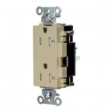 Hubbell Wiring Device-Kellems DR20STITR - DECO RCPT COM, TR, SPRG TRM 20A 125V, IV