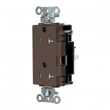 Hubbell Wiring Device-Kellems DR20STTR - DECO RCPT COM, TR, SPRG TRM 20A 125V, BR