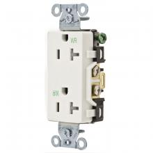 Hubbell Wiring Device-Kellems DR20WHIWRTR - WTR/TAMP RES, DECO FACE, 20A 125V,WH