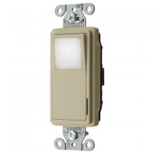 Hubbell Wiring Device-Kellems DS120NLIV - SWITCH, DEC, SP, 20A, 120V, NL, IV