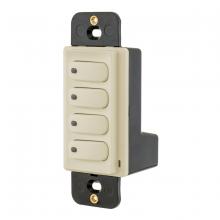 Hubbell Wiring Device-Kellems DSM30I4P - LV SW, STYLN, MOMENTARY, 4 BTN, LED, IV