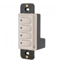 Hubbell Wiring Device-Kellems DSM30LA4P - LV SW, STYLN, MOMENTARY, 4 BTN, LED, LA