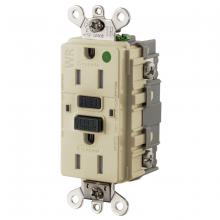 Hubbell Wiring Device-Kellems GF8200SGI - 15A INDUSTRIAL TRWR GFR HG IVORY