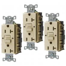 Hubbell Wiring Device-Kellems GFRST20I3 - 20A COMM SELF TEST GFR IVORY, 3 PACK