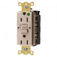 Hubbell Wiring Device-Kellems GFRST82SNAPAL - 15A COMM HG SELF TEST SNAP GFR ALMOND
