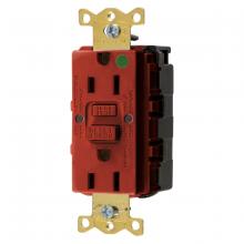 Hubbell Wiring Device-Kellems GFRST82SNAPR - 15A COMM HG SELF TEST SNAP GFR RED