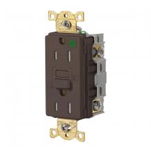 Hubbell Wiring Device-Kellems GFRTW82 - 15A 125VAC COMM HG TRWR GFR BROWN