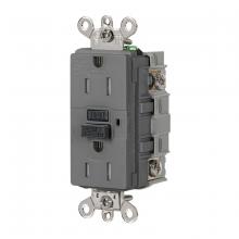 Hubbell Wiring Device-Kellems GFSG5262GRY - 15A 125VAC INDUSTRIAL TRWR GFR GRAY