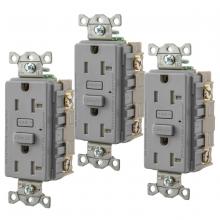 Hubbell Wiring Device-Kellems GFTW20GY3 - 20A HUBBELL PRO GFR TRWR GRAY, 3PK