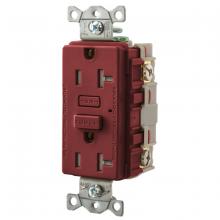 Hubbell Wiring Device-Kellems GFT20R - 20A HUBBELL PRO GFR TR RED
