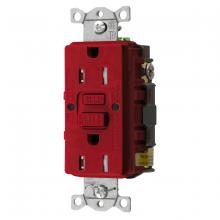 Hubbell Wiring Device-Kellems GFTRST15R - 15A COMM SELF TEST TR GFR RED