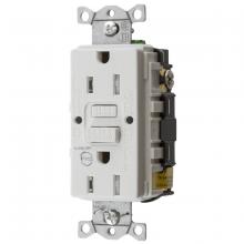 Hubbell Wiring Device-Kellems GFTRST15WB - 15A COMM SELF TEST TR ALARM GFR WHITE