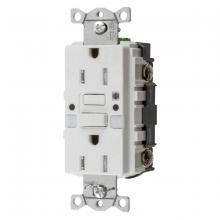 Hubbell Wiring Device-Kellems GFTRST15WNL - 15A COMM SELF TEST TR NIGHTLIGHT GFR WH
