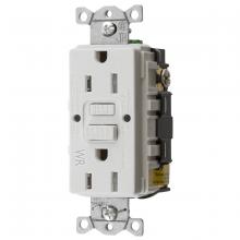 Hubbell Wiring Device-Kellems GFTWRST15WU - 15A COMM SELF TEST TRWR US GFR WHITE